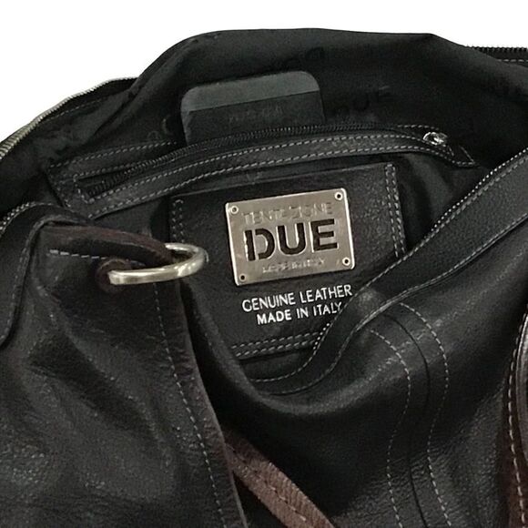 Black Leather Shoulder Bag, Tentazione Due, Made in Italy - Picture 7 of 9